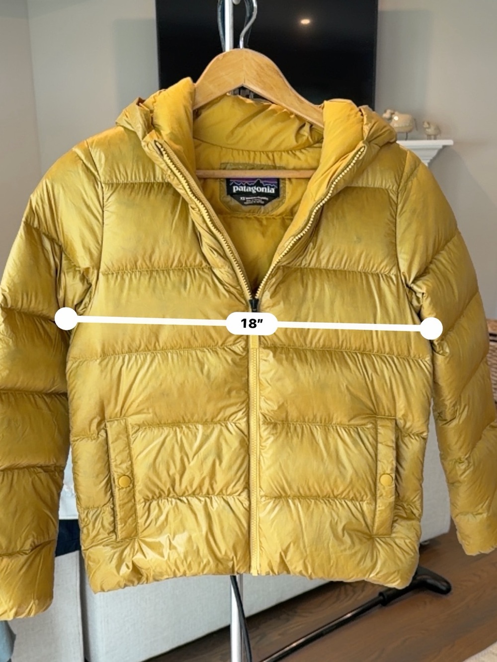 Patagonia Women’s Hooded Down Puffer Jacket XS YELLOW - Picture 7 of 7